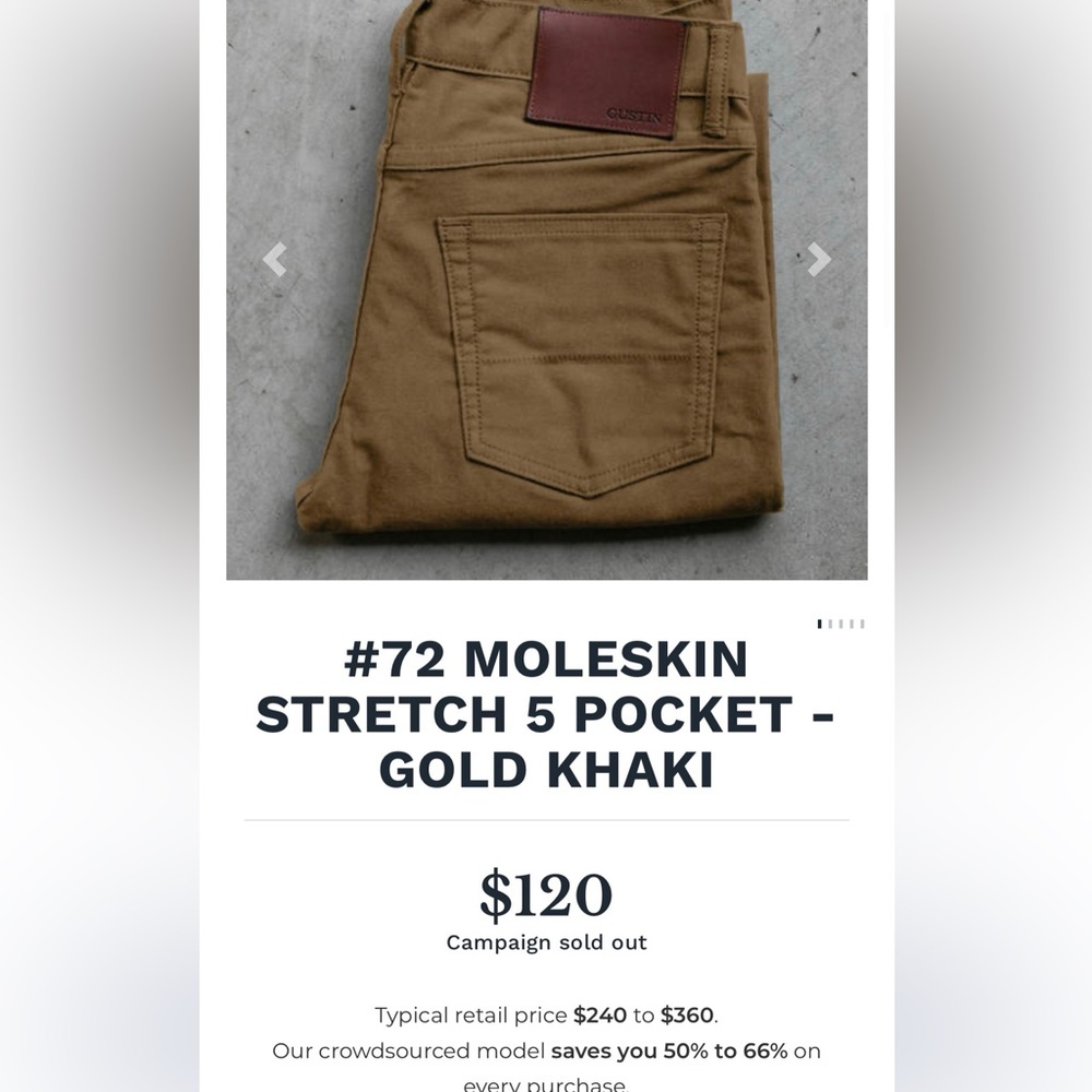 Gustin khaki pants